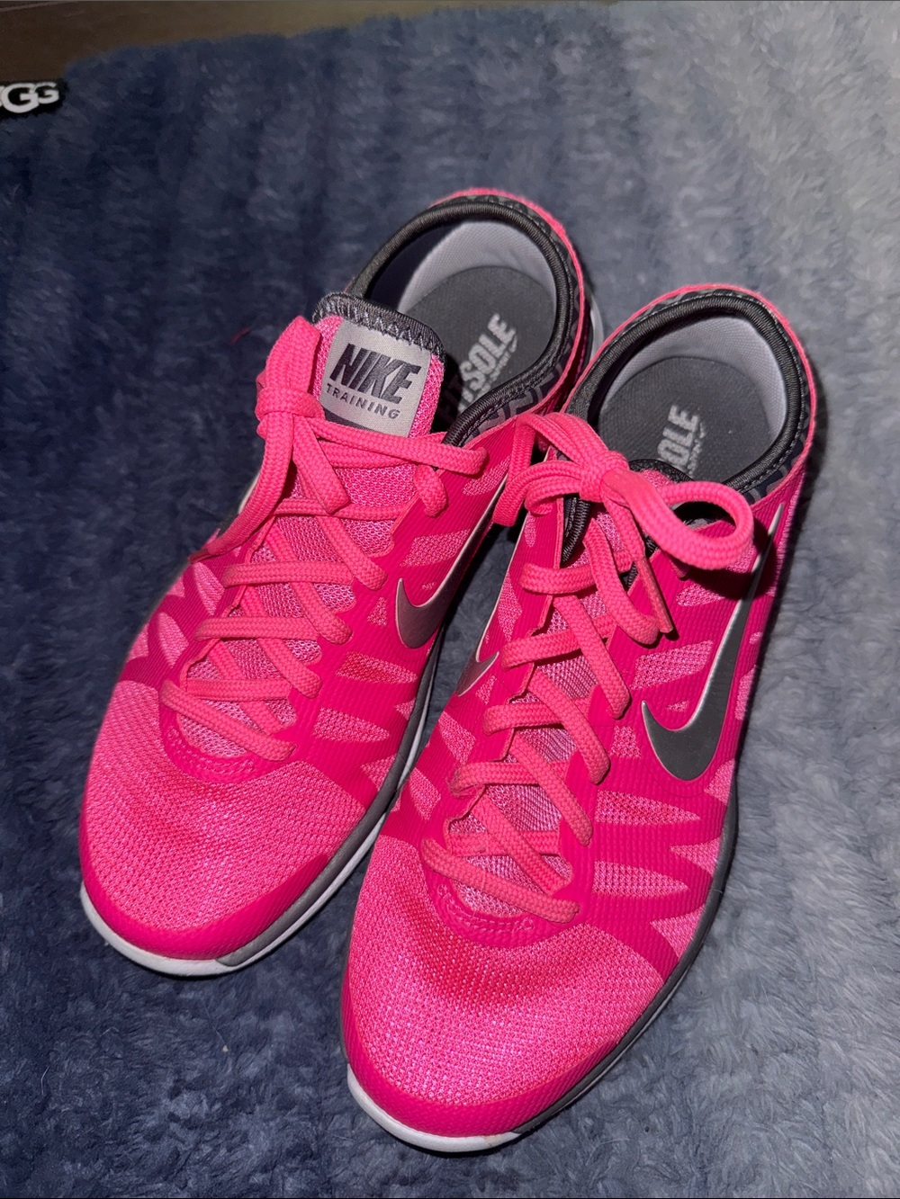 Nike Women’s Hot Pink and Black Training Sneakers